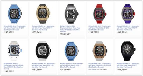 richard mille watches price list.